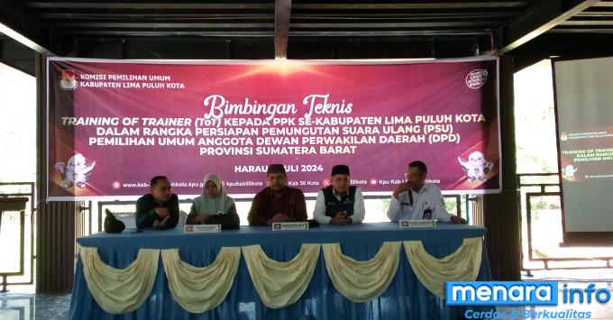 Bimbingan Teknis Trening Of Trainer (TOT) PPK se-Kabupaten Lima Puluh Kota Untuk...