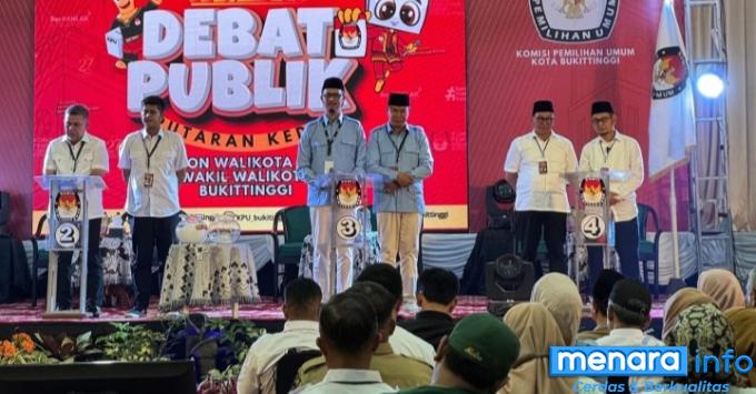 Debat Kedua Para Paslon Walikota- Wakil Walikota Bukittinggi Sampaikan Visi Misi Pamungkas