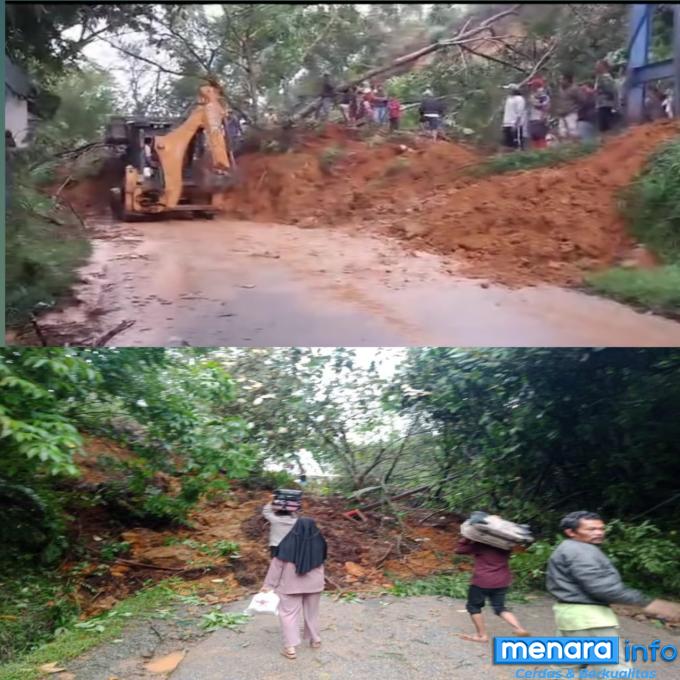 Jalan Solok - Solok Selatan Masih Tertutup Longsor