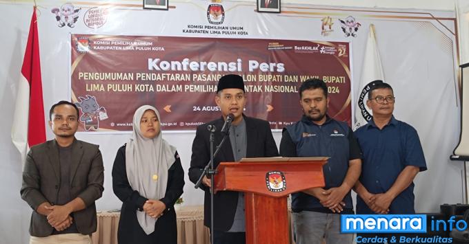 konferensi Pers KPU Limapuluh Kota, Sebanyak 18.181 Suara Sah, Parpol Bisa Usung Calon...