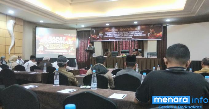 KPU Bukittinggi Gelar Rapat Koordinasi Persiapan Cawako dan Cawawako Bukittinggi 2024