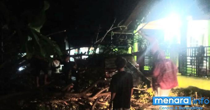 Pohon Timpa Atap Rumah Calya Dan Karimun Di Komp Cendana Mata Air