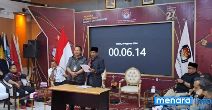 Resmi Ditutup, Cagub dan Cawagub Provinsi Sumatera Barat Dua Pasang