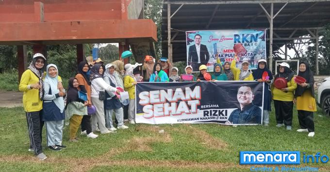 Semangat Emak-emak Ikuti Senam Sehat Di Labuah Gunuang,Teriakan RKN Yes Terus Bergema