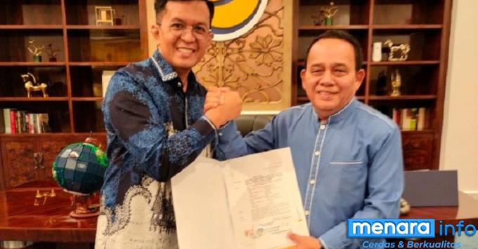 Terima B1 KWK Partai NasDem, Erwin Yunaz - Fahlevi Mazni Siap Maju di Pilkada Kota...