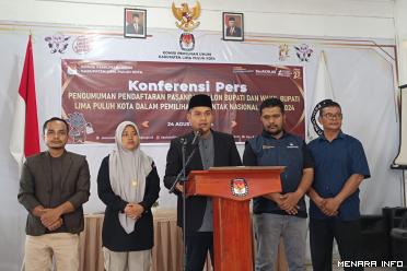 konferensi Pers KPU Limapuluh Kota : Sebanyak 18.181 Suara...