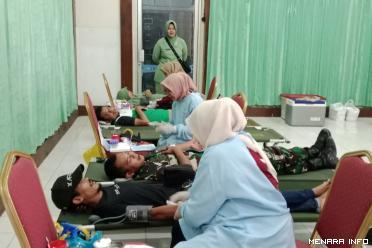 Ilistrasi foto : Donor darah di Markas Kodim 0304/Agam