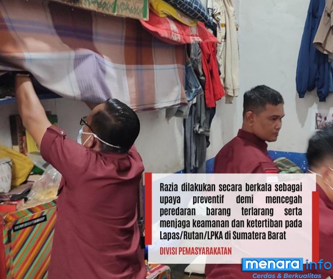 Razia Blok Hunian Narapidana Rutan Kelas IIB Batusangkar